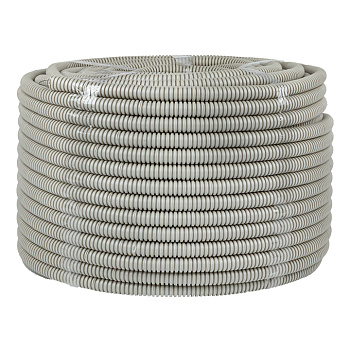 Труба гофр, ПВХ с протяжкой d16 мм (100 м) серая EKF-Plast