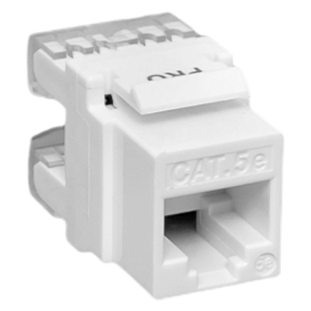 Модуль Keystone TERACOM PRO Cat,5E RJ-45 неэкранированный 110 IDC 180 градусов белый EKF