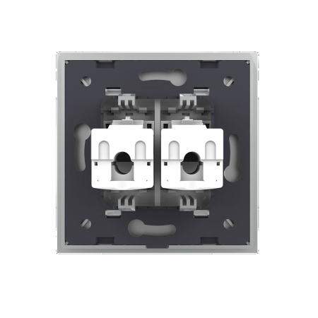 Розетка КОМП RJ-45 двойная Серая Livolo