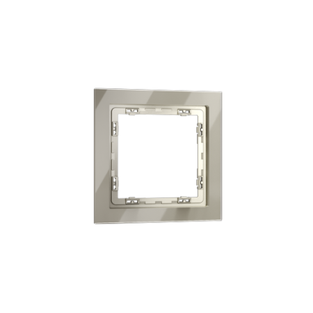 Рамка стеклянная Voltum S70 на 1 пост, (шелк, стекло)