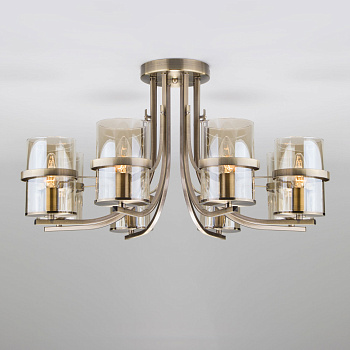 Потолочная люстра 8*E14 60Вт античная бронза IP20 Coppa (60085/8 античная бронза) Eurosvet