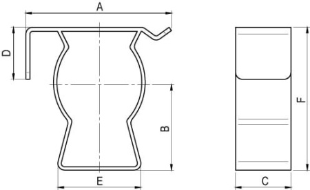 Держатель с крышкой д.50 мм, оцинкованная сталь DKC
