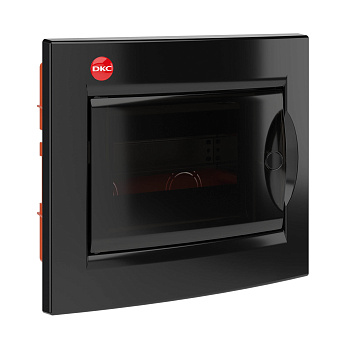 ЩРв-П-8, IP41, черный, с клеммным блоком 63А DKC