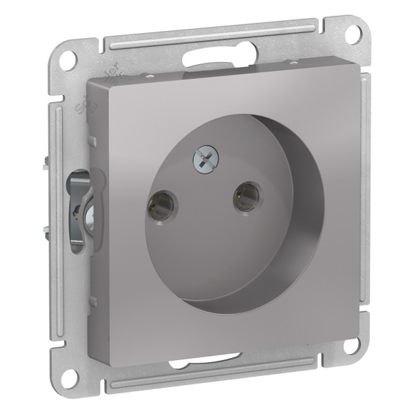 ATLASDESIGN Механизм розетки СУ 1 мест. без зазем.без шторок 16А алюминий IP20 Schneider Electric