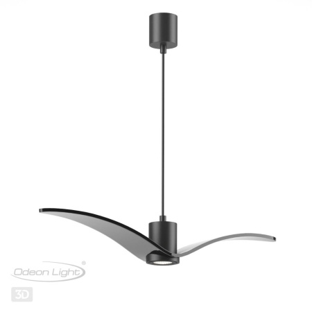 Подвес GU10 1*5W BIRDS чёрный/стекло C ODEON LIGHT