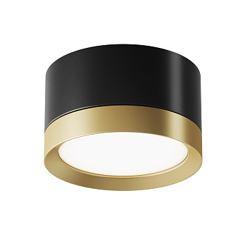 Потолочный светильник 1*GX53 15Вт Черный с Золотом IP20 Ceiling & Wall C086CL-GX53-SRD-BG Technical Maytoni