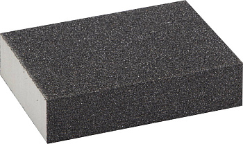 Губка шлифовальная "ЭКСПЕРТ" четырехсторонняя, SiC, средняя жесткость, Р80, 100х68х26 мм ЗУБР