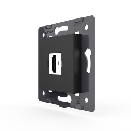 Розетка 1 пост HDMI 2.0, цвет черный (механизм) Livolo