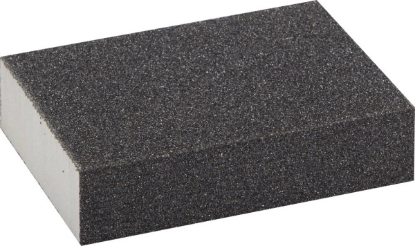 Губка шлифовальная "ЭКСПЕРТ" четырехсторонняя, SiC, средняя жесткость, Р80, 100х68х26 мм ЗУБР
