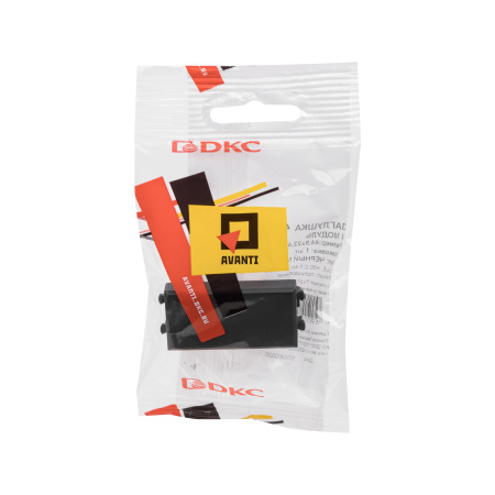 Заглушка модульная, "Avanti", "Черный матовый", 1 модуль DKC