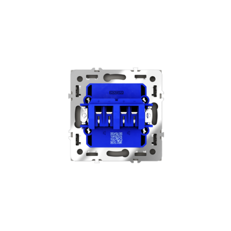 Розетка акустическая встраиваемая Voltum S70 4-местная, (кашемир)