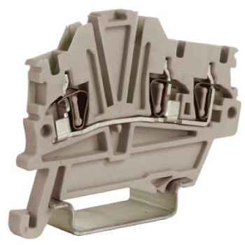 HMM.1/1+2GR(Ex), проходной зажим 1,5 кв.мм серый 1 ввод/2 вывода DKC