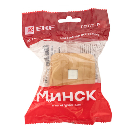 Минск Розетка Phone 1-местная ОП светлое дерево EKF