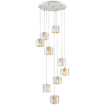 Светильник подвесной Белый/Черный, Золотой, Прозрачный G9 9*40Вт WE223.09.006 WERTMARK