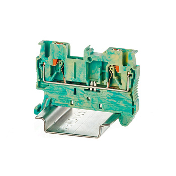 Клемма заземления, зажим push-in, 2 точки подключения, 2.5 кв.мм DKC