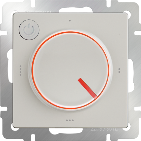 Встраиваемые механизмы терморегулятор  для теплого пола СУ электромеханический 16А слоновая кость IP20 Werkel