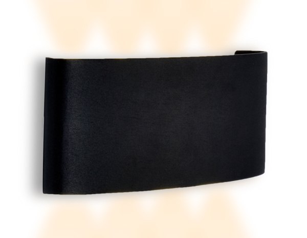 Настенный светодиодный светильник с высокой степенью влагозащиты FW144 BK/S черный/песок LED 3000K 14W 220*80*45 Ambrella Light