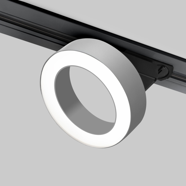 Трековый светодиодный светильник для однофазного шинопровода 12Вт 4200К серебряный IP20 Spila (a056375) Elektrostandard