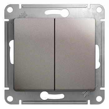 GLOSSA  Механизм переключателя СУ 2-кл. 10А платина IP20 Schneider Electric