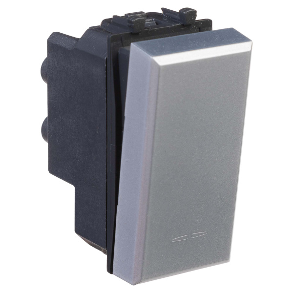 Перекрестный переключатель модульный, "Avanti", "Закаленная сталь", 1 модуль DKC