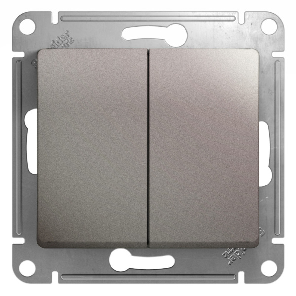 GLOSSA  Механизм переключателя СУ 2-кл. 10А платина IP20 Schneider Electric