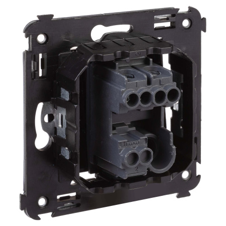 Выключатель одноклавишный в стену, "Avanti", "Черный квадрат" DKC