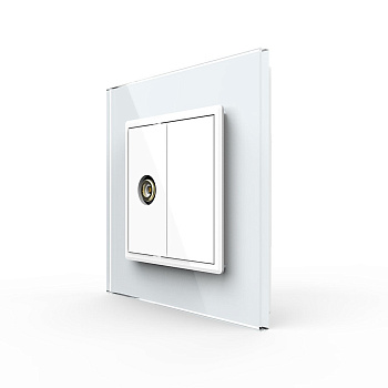 Розетка видео RCA "тюльпан" Белая Livolo