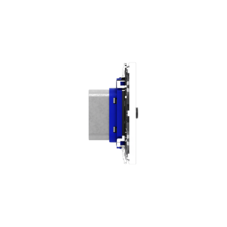 Розетка телевизионная встраиваемая Voltum S70 оконечная TV+SAT, (белый глянцевый)