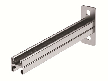 Консоль двойная, 41х21 мм, осн. 450, нержавеющая сталь AISI 304 DKC