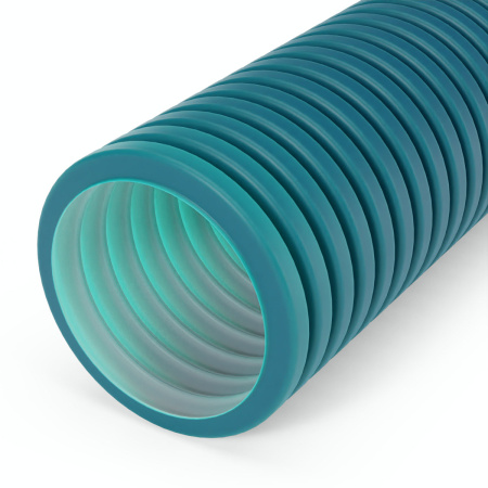 Труба гофрированная двустенная ПНД гибкая вентиляционная фиолетовая (RAL 4005) d90 мм (50м/уп) Промрукав