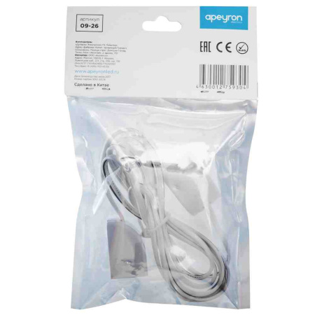 09-26 Коннектор со шнуром 1500mm для соединения двух модульных светильников APEYRON