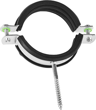 Хомут трубный оцинкованный, 2 1/2", 1шт, оцинкованный, ЗУБР