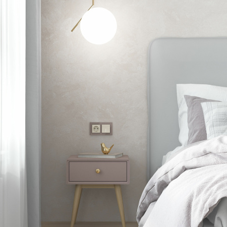 Встраиваемые механизмы Розетка СУ 1 мест. с зазем. 16А айвори матовый IP20 Werkel