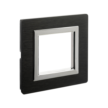 Рамка из алюминия, "Avanti", черная, 1 пост (2 мод.) DKC