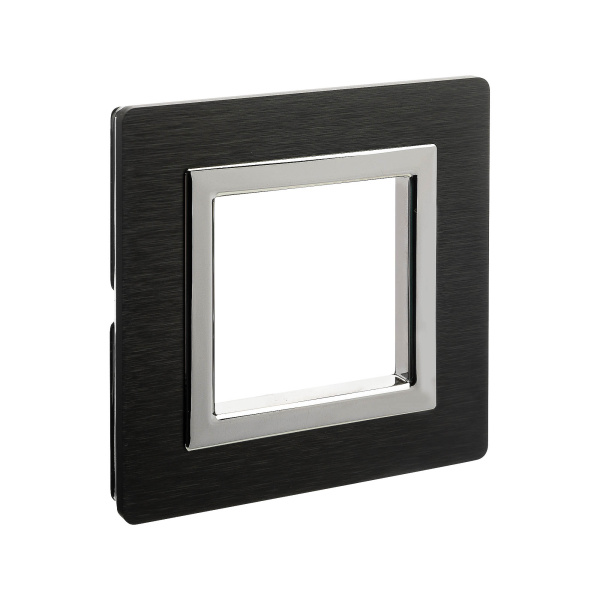 Рамка из алюминия, "Avanti", черная, 1 пост (2 мод.) DKC