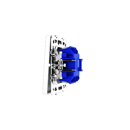 Проходной переключатель встраиваемый Voltum S70 одноклавишный 10А, (белый матовый)