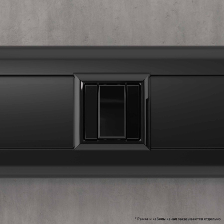 Выключатель модульный, "Avanti", "Черный квадрат", 1 модуль DKC