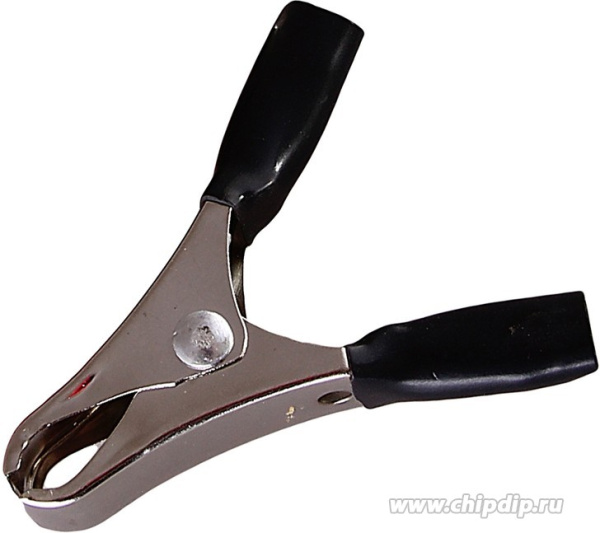 Зажим крокодил 10А 50мм черный REXANT