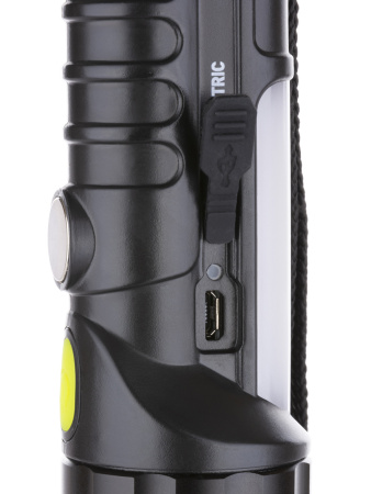 Фонарь автомоб. универс., 6 Вт CREE+3 Вт COB,1x18650 2200 мА*ч, магн., подвес, USB, стропорез,TDM