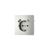 Розетка встраиваемая Voltum S70 с заземлением и защитными шторками, 16А, с USB, A+C, (сталь)