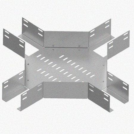Лоток крестообразный глухой КМГ 100х25 УТ1,5, оцинкованный лист S1,0