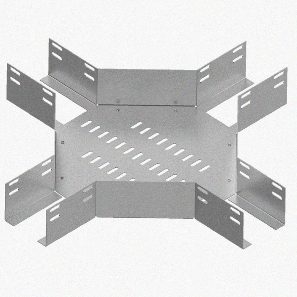 Лоток крестообразный глухой КМГ 100х25 УТ1,5, оцинкованный лист S1,0