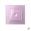 Одноклавишный проходной сенсорный выключатель Module, цвет розовый Livolo