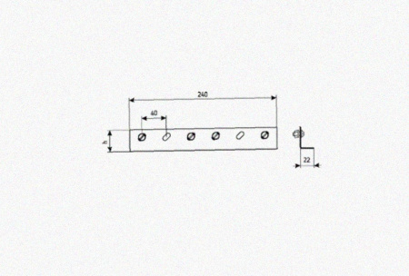 Соединитель лотковый замковый СЛЗх110х1,5 УХЛ1, оцинкованный лист, S1,5
