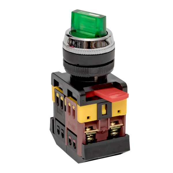 Переключатель ANC-22 3P зеленый с подсветкой 220В NO+NC PROxima EKF