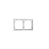 Рамка пластиковая Voltum S70 на 2 поста, (белый матовый)