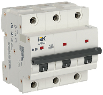 Выключатель автоматический ВА МОД M10N 3П D 80А ARMAT IEK