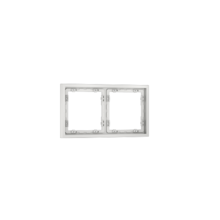 Рамка пластиковая Voltum S70 на 2 поста, (белый матовый)