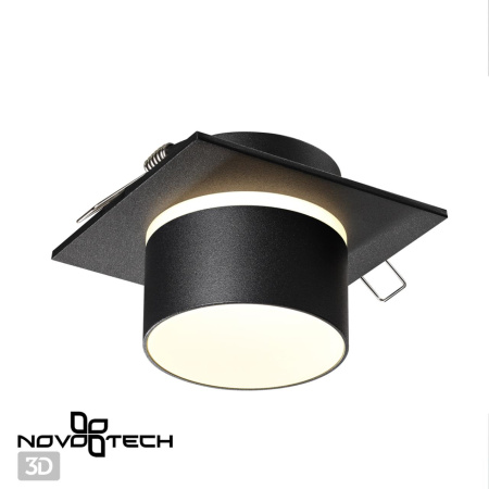 Св-к встр.IP20 GU10 9W 235V LIRIO черный B NOVOTECH