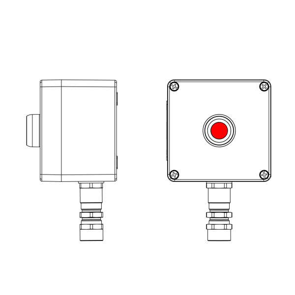 Взрывозащ. пост упр. из полиэстера CPE-P-03-(1xP1R(11))-1xKA2MHK(C)1Ex d e IIC Т5 Gb / Ex tb IIIC T95°C Db IP66 / КЗ / ШЗ DKC